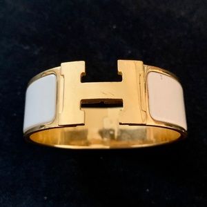 Authentic Hermès clic H enamel bracelet